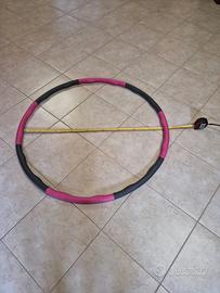 Hoola Hoop nuovo professionale, rosa e grigio