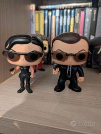 Funko Pop Matrix Trinity + Agent Smith