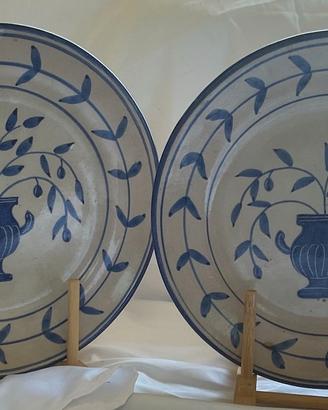 Vietri 2 piatti ceramica C.A.S.di Solimene cm.26,5