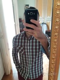 camicia alcott bianca e rossa taglia S