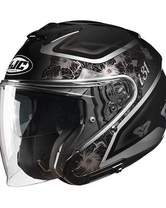 CASCO JET I31 IONA NERO GREIGIO LUCIDO HJC MC8