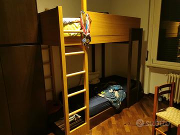 letto a castello in legno lamellare