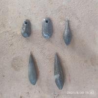 5 piombi da pesca di vario peso