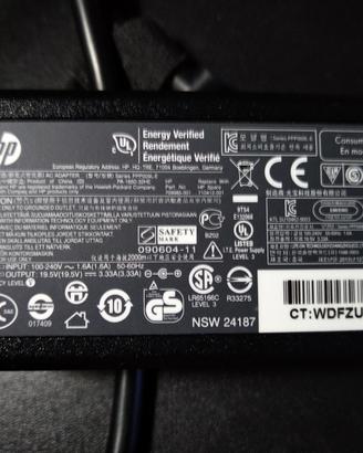 Alimentatore per pc portatile HP
