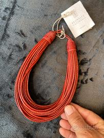 Collana Brunello Cucinelli - pelle e argento nuova