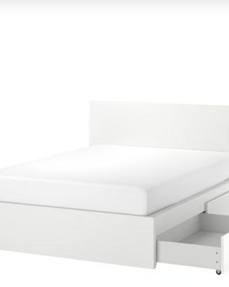 LETTO MATRIMONIALE BIANCO IKEA