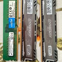 Ram 16gb crucial Ram 8gbx2 Ballistik