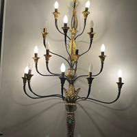 Enorme Coppia Di Applique dorate Alte 150 Cm