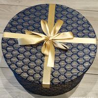 scatola rotonda in cartone rivestito