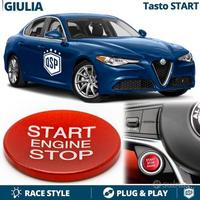 Tasto START STOP Rosso per Alfa Giulia Pulsante