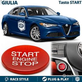 Tasto START STOP Rosso per Alfa Giulia Pulsante