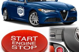 Tasto START STOP Rosso per Alfa Giulia Pulsante
