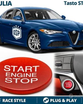 Tasto START STOP Rosso per Alfa Giulia Pulsante