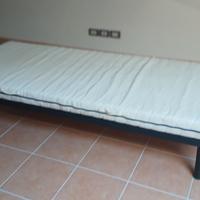 RETE A DOGHE CON MATERASSO IKEA LETTO SINGOLO