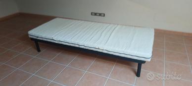 RETE A DOGHE CON MATERASSO IKEA LETTO SINGOLO