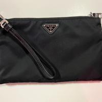 PRADA Pochette come nuova,  nylon e pelle saffiano