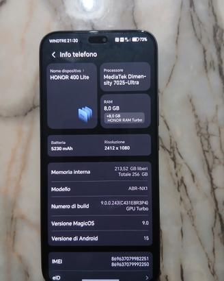 HONOR 400 Lite – 8GB RAM / 256GB – Ottime condizio