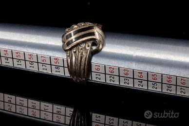 Anello Vintage Argento 925 con Onice Nera