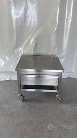 Cassetto tavolino in acciaio inox 60x70x60