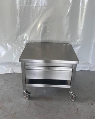 Cassetto tavolino in acciaio inox 60x70x60