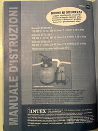 Pompa filtro a sabbia per piscina intex.