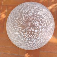 PLAFONIERA IN VETRO DI MURANO LAMPADA D.48 CM.