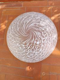 PLAFONIERA IN VETRO DI MURANO LAMPADA D.48 CM.