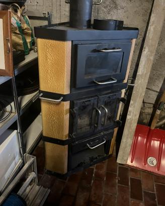 Stufa a legna con forno