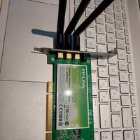 Scheda di rete PCI, TP-LINK mod.TL-WN951N 3antenne