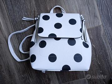 Zainetto a pois bianco e nero 