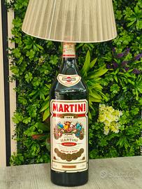 lampada artigianale da bottiglione Martini Rosso 