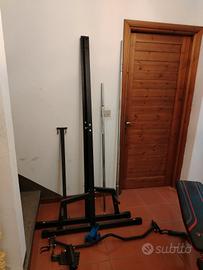 rack squot trazioni + panca piana regolabile