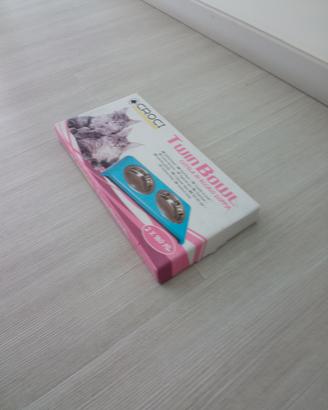 TWIN BOWl ciotole in acciaio con base in plastica