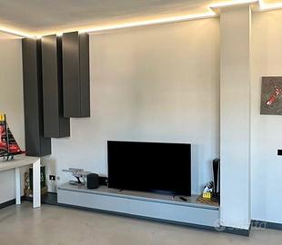 Mobile soggiorno su misura 320cm con pensili