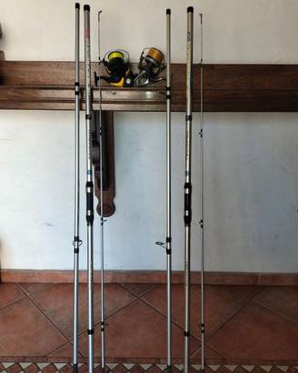 coppia canne surf più mulinelli