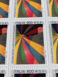foglio 50 francobolli Italia 2001 