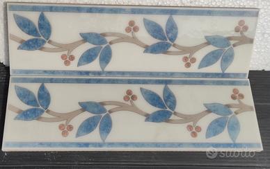 Decori foglia blu in gres porcellanato Nuovi 