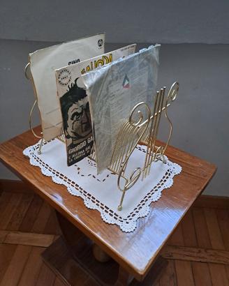 portadischi in metallo vintage