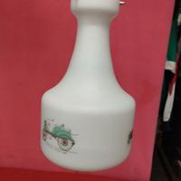 Lampadario a sospensione vetro opalino anni 70 