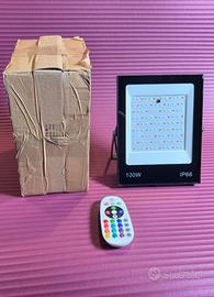 2 Faretti LED RGBW 100w telecomando