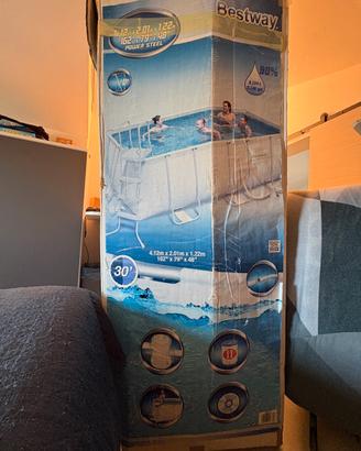 Piscina tubolare bestway power steel rettangolare