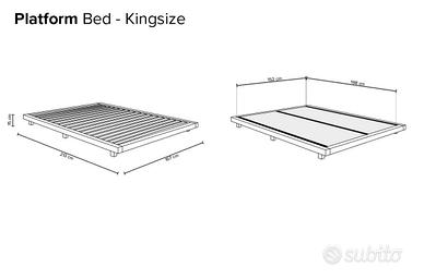 Letto Giapponese in legno con doghe+TATAMI