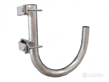 SUPPORTO A "J" PESANTE Diametro 50X2mm PER PALO