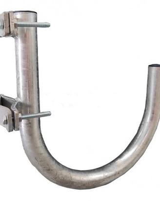 SUPPORTO A "J" PESANTE Diametro 50X2mm PER PALO