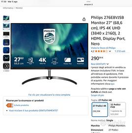 Monitor Philips 276E8VJSB Monitor 27’’ (68,6cm)