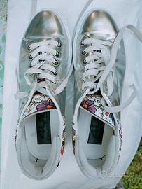 Cesare Paciotti 4us scarpe color argento