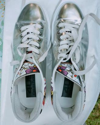 Cesare Paciotti 4us scarpe color argento
