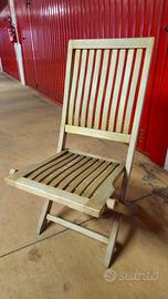 4 Sedie giardino in legno