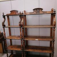 Set 2 librerie scaffali etagere in legno '800