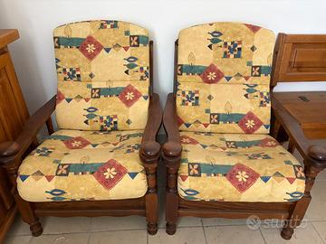 Poltrone legno massello